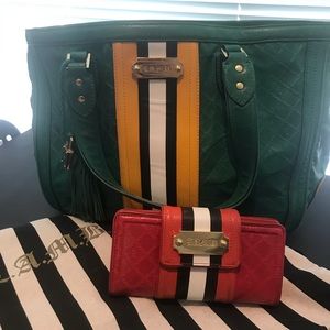 Lamb bag and wallet set